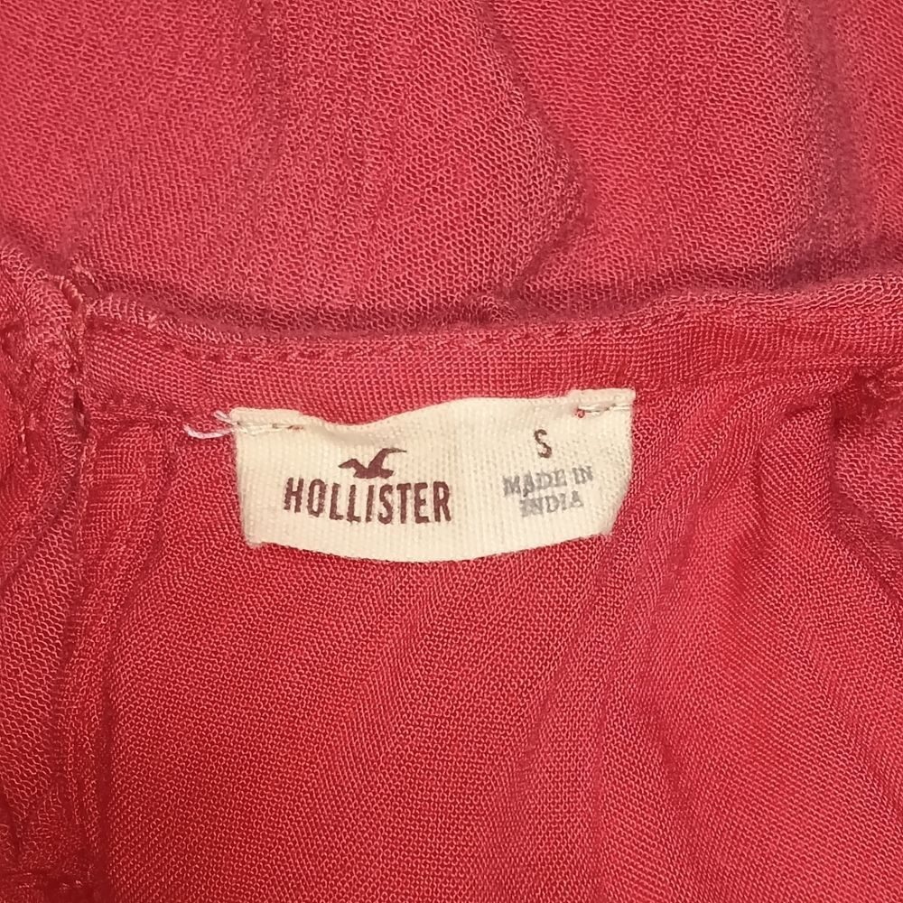 Hollister Embroidered Sleeveless Tank Dress Red Sz S - Picture 7 of 12